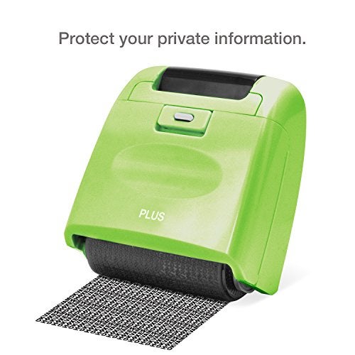 Plus Identity Theft Prevention Wide Roller Security Stamp Kit, Green - Image 2