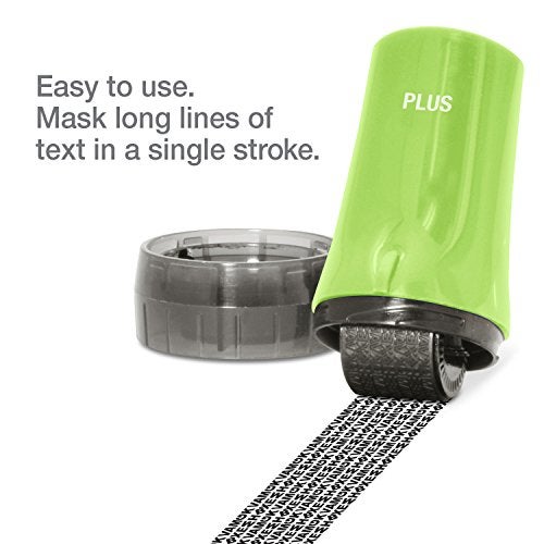 Plus Identity Theft Prevention Wide Roller Security Stamp Kit, Green - Image 3