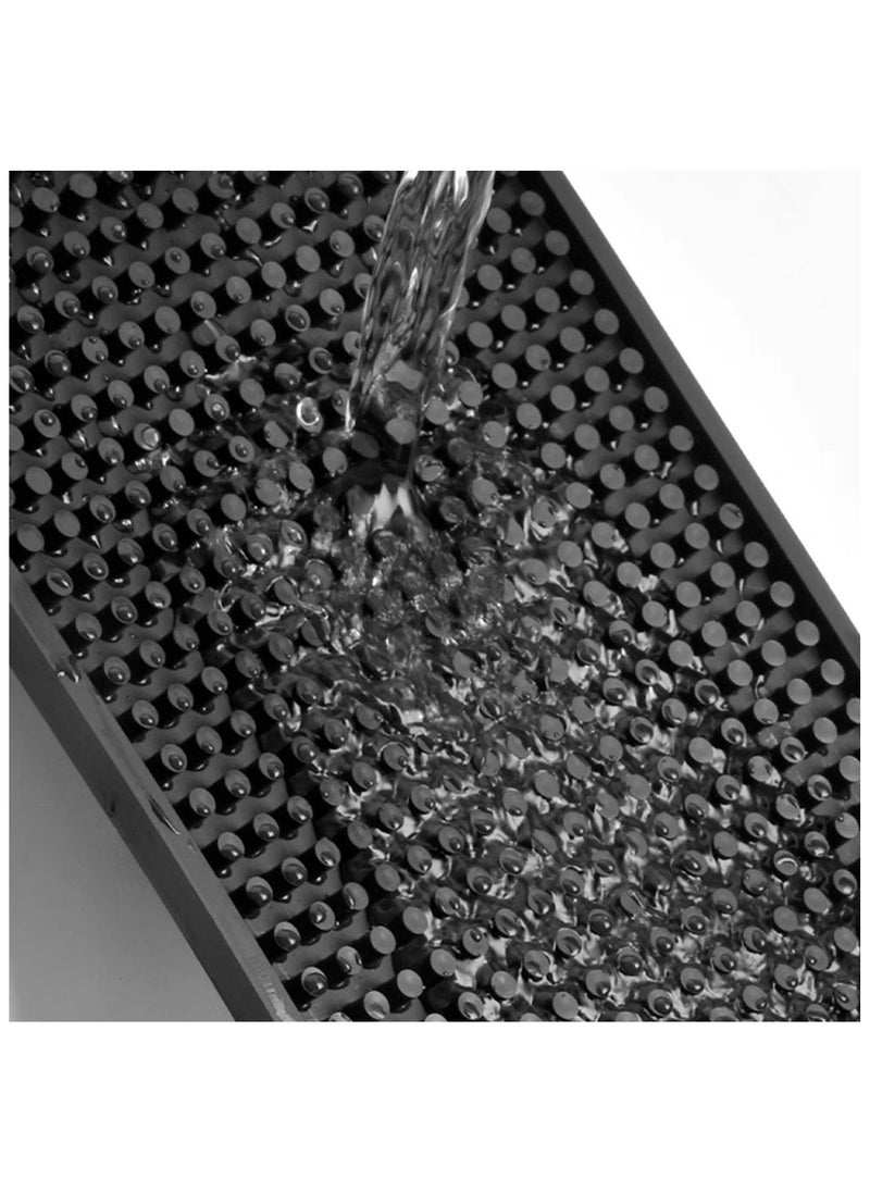 Generic - Dish Drying Silicone Coffee Rubber Bar Service Spill Mat Black - Image 1