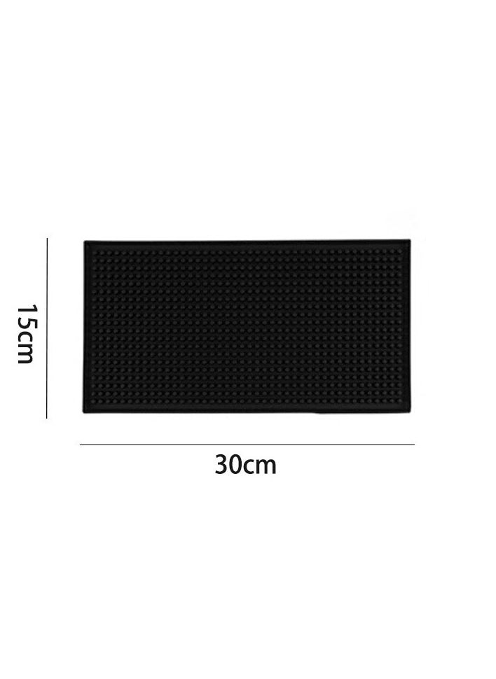 Generic - Dish Drying Silicone Coffee Rubber Bar Service Spill Mat Black - Image 1