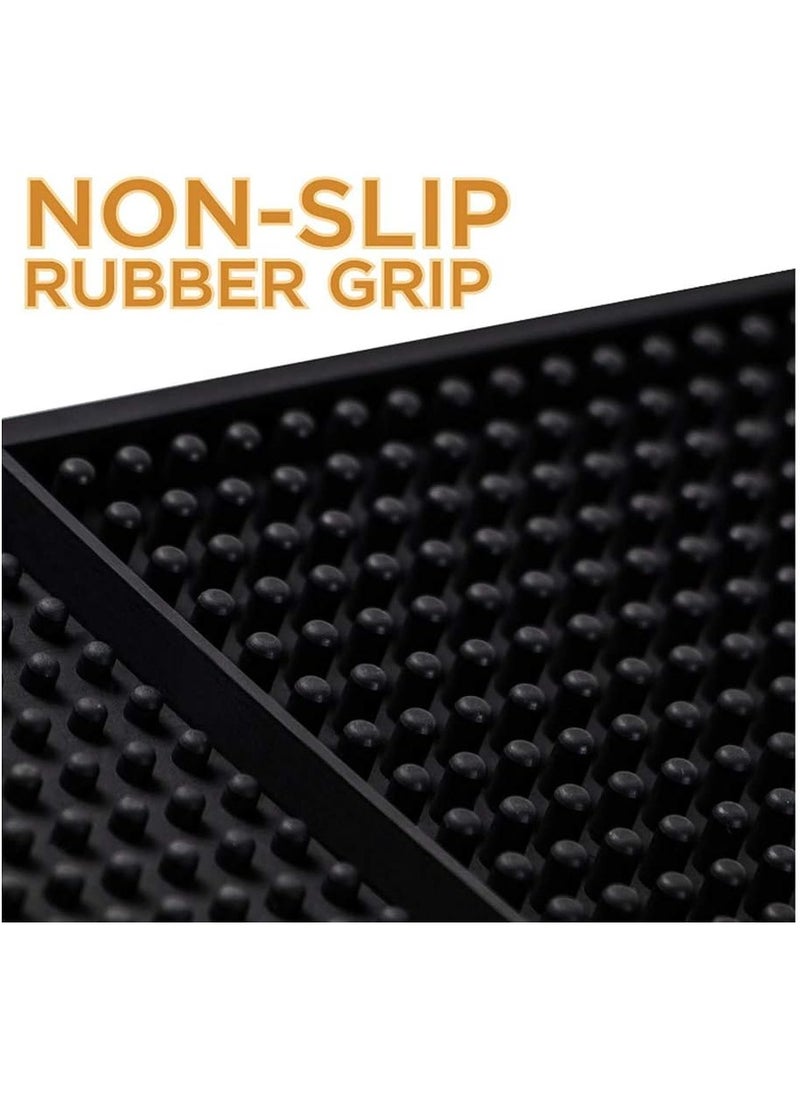 Generic - Dish Drying Silicone Coffee Rubber Bar Service Spill Mat Black - Image 1