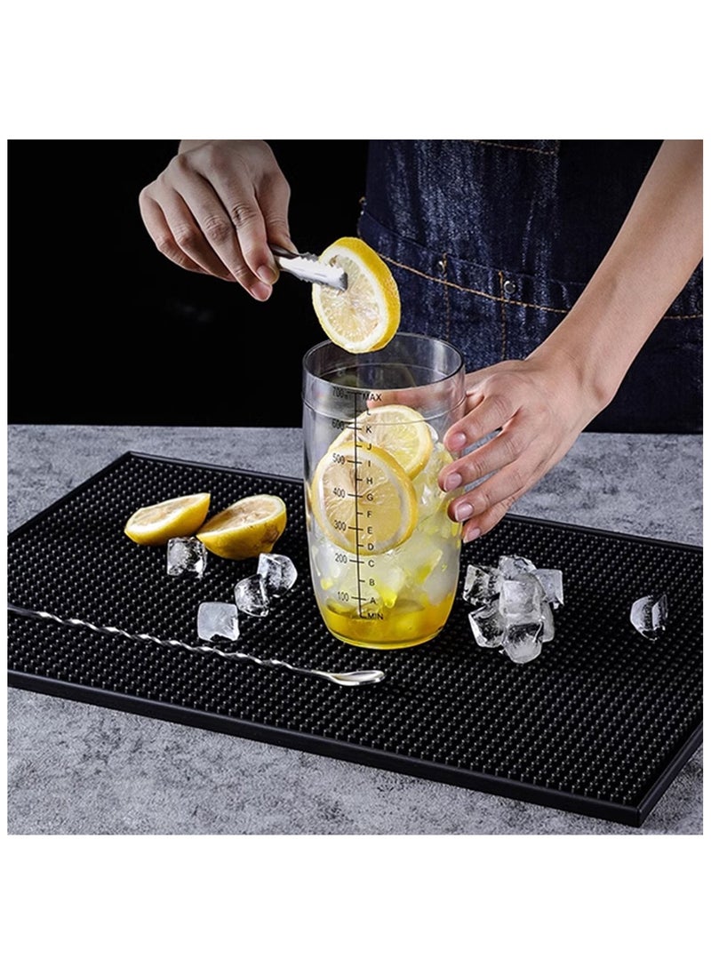 Generic - Dish Drying Silicone Coffee Rubber Bar Service Spill Mat Black - Image 1