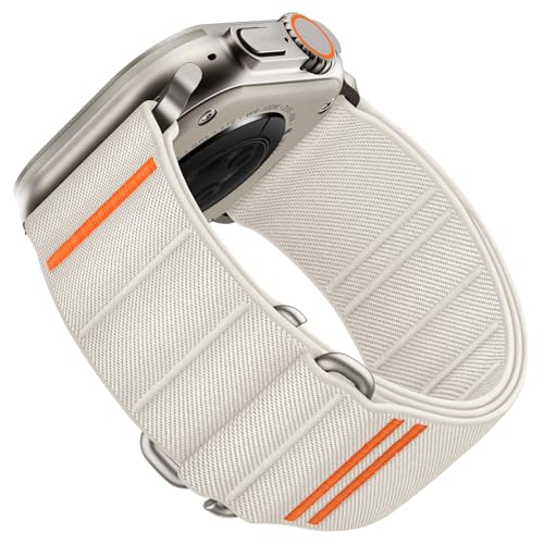 Suitisbest Sport Bands Compatible with Apple Watch Ultra Band 49mm 46mm 45mm 44mm 42mm Men Stretchy Nylon Sport Loop Strap with SHook for iWatch Series 11 10 9 8 7 6 5 4 3 2 1 SE 3 2 1 Ultra 3 2 1 - Image 1