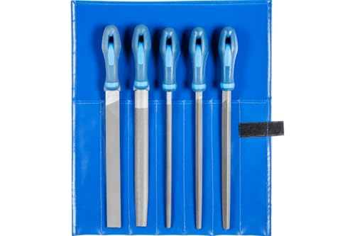 Pferd 542WR250H2 Type Cut 2 Machinist's File Set, Multi-Colour, 250 mm, Set of 5 Pieces - Image 1