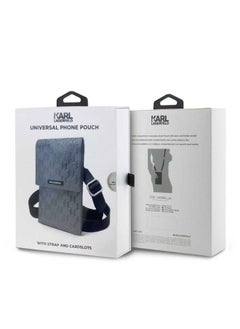 Karl Lagerfeld Karl Lagerfeld Monogram Plate Phone Pouch with Strap and Cardslots  - Image 1