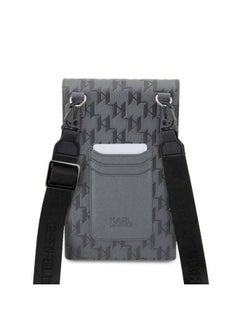 Karl Lagerfeld Karl Lagerfeld Monogram Plate Phone Pouch with Strap and Cardslots  - Image 3
