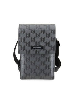 Karl Lagerfeld Karl Lagerfeld Monogram Plate Phone Pouch with Strap and Cardslots  - Image 2