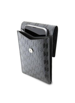 Karl Lagerfeld Karl Lagerfeld Monogram Plate Phone Pouch with Strap and Cardslots  - Image 4