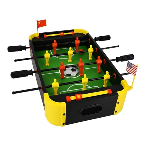 Serveuttam Foosball Table for Kids and Adults - Football Table Top Games | Mini Football Soccer Game | Indoor Games and Great Gift for Boys | 2 Handles and 6 Players Game (Yllow Red, Medium) - Image 1
