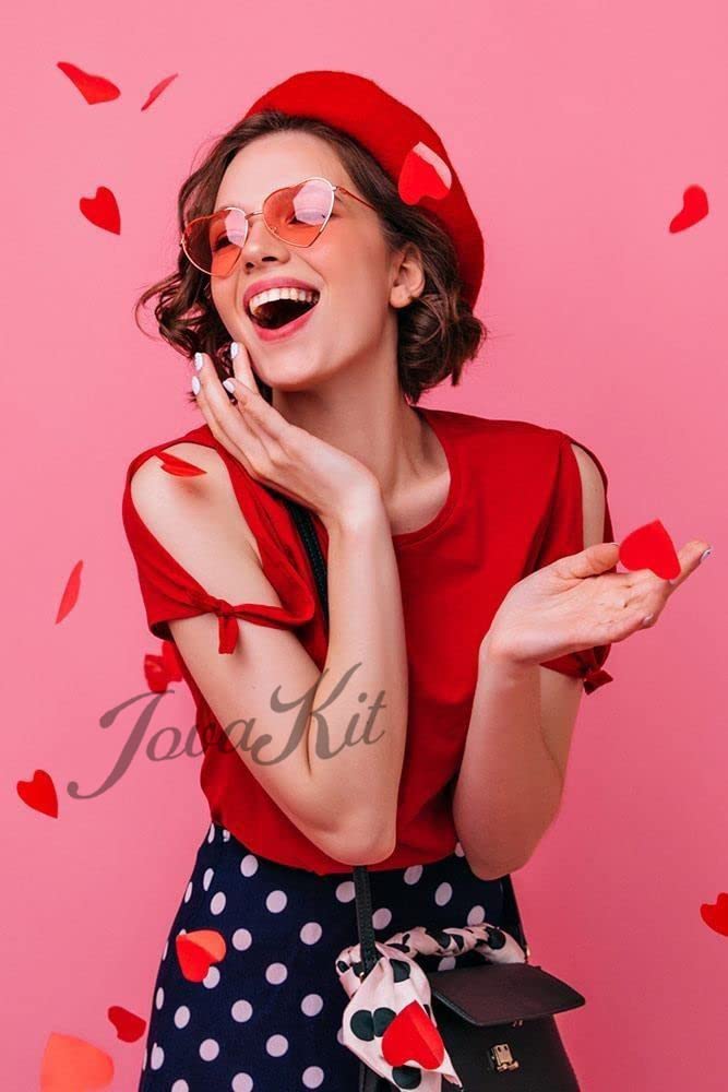 JOVAKIT Polarized Heart Sunglasses for Women Fashion Lovely Style Metal Frame UV400 Protection Lens (Gold/Pink) - Image 5