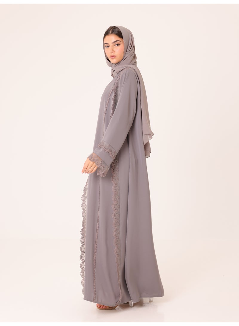 اكسا عباية مطرزة بألوان الغسق المعقدة - Image 4