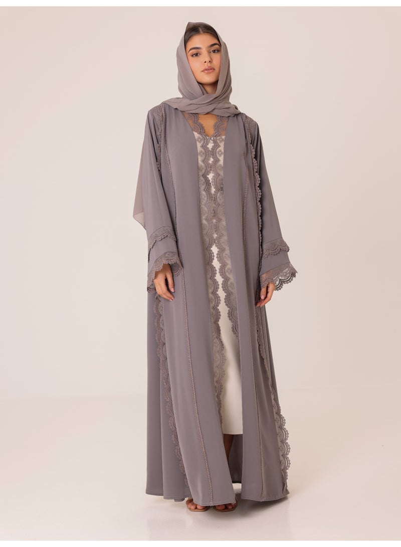 اكسا عباية مطرزة بألوان الغسق المعقدة - Image 5