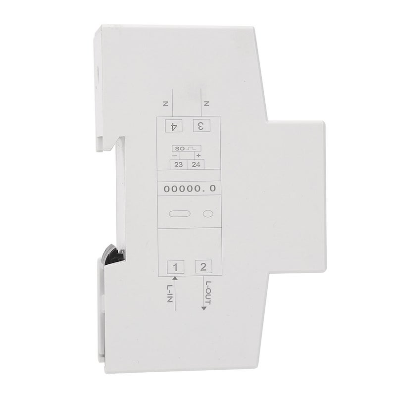 220V Digital 1 phase 2 Wire 2P Din Rail Electric Meter Electronic KWh Meter(20(80)A) - Image 3