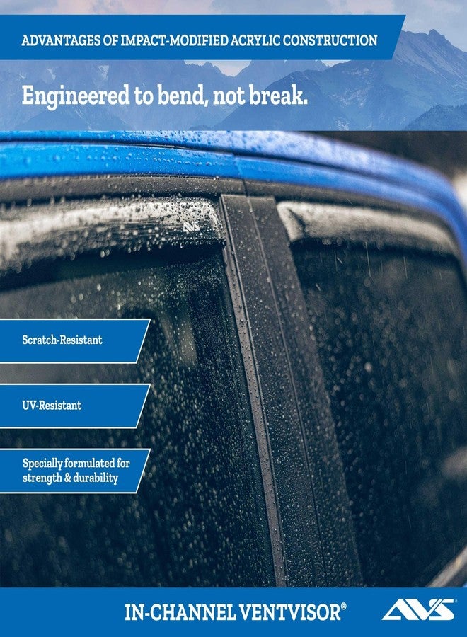 AVS واقيات تهوية داخلية من Auto Ventshade [AVS] | فورد F-250/F-350/F-450/F-550 سوبر ديوتي سوبر كرو 1999-2016 - لون دخاني، 4 قطع | 194953 - Image 3