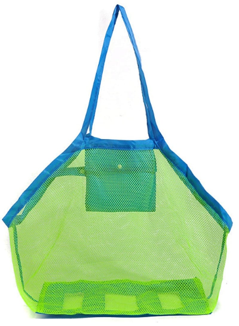 Daytoyz Large Mesh Bag Beach Bag Children's Toy Storage Mesh Bag Foldable Large Children's Toy Orange Bag, Keep Away From Sand and Water, Perfect for Children's Toys - Image 1