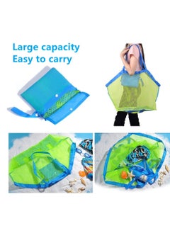 Daytoyz Large Mesh Bag Beach Bag Children's Toy Storage Mesh Bag Foldable Large Children's Toy Orange Bag, Keep Away From Sand and Water, Perfect for Children's Toys  - Image 4