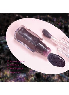 Charm Kiss 2024 New Magic Black Color Changing Lip Oil，Warm Change Glitter Lip Gloss, Color Changing Lip Oil V2, Color Changing Lip Gloss, Moisturizing Plumping Clear Lips Oil Tinted Lip Plumper Lips Care  - Image 3