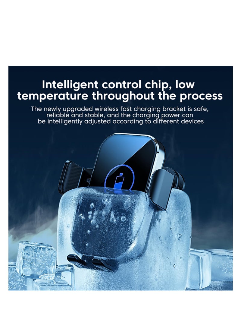 SOLARAE Wireless Charger for Car, 15W Auto-Clamping Charger Mount, 360¬∞ Adjustable Air Vent Car Charging Holder, Fit for iPhone 14 13 12 11 10 8 Pro Max Xs, Samsung Galaxy S &Note Series LG etc - Image 3