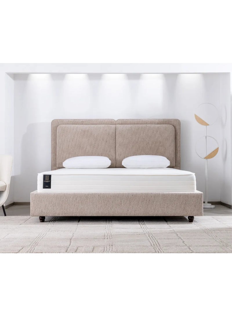 SAPSA BEDDING Nasco Mattress with Soft and Hard Foam Tight Top Knitted Fabric Natural White - Image 4