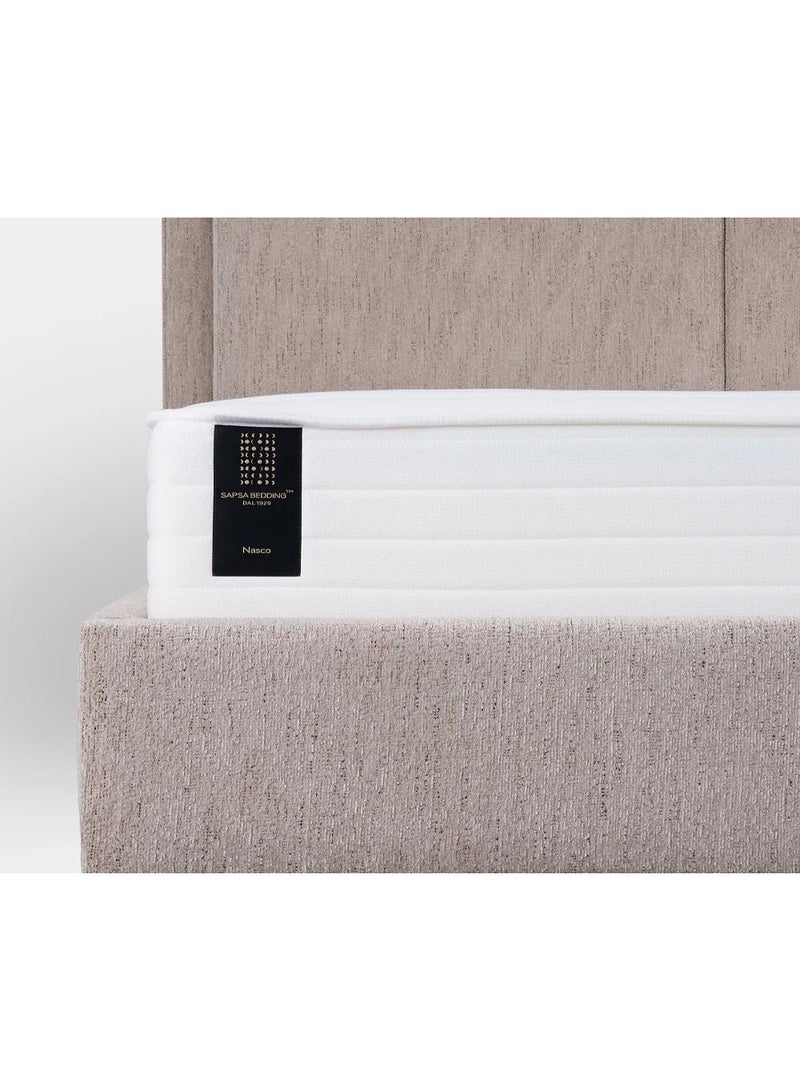 SAPSA BEDDING Nasco Mattress with Soft and Hard Foam Tight Top Knitted Fabric Natural White - Image 1