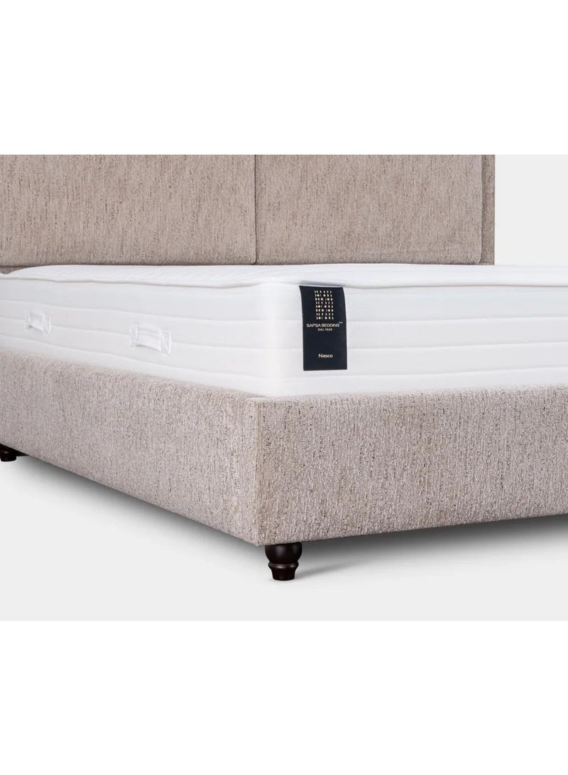 SAPSA BEDDING Nasco Mattress with Soft and Hard Foam Tight Top Knitted Fabric Natural White - Image 3