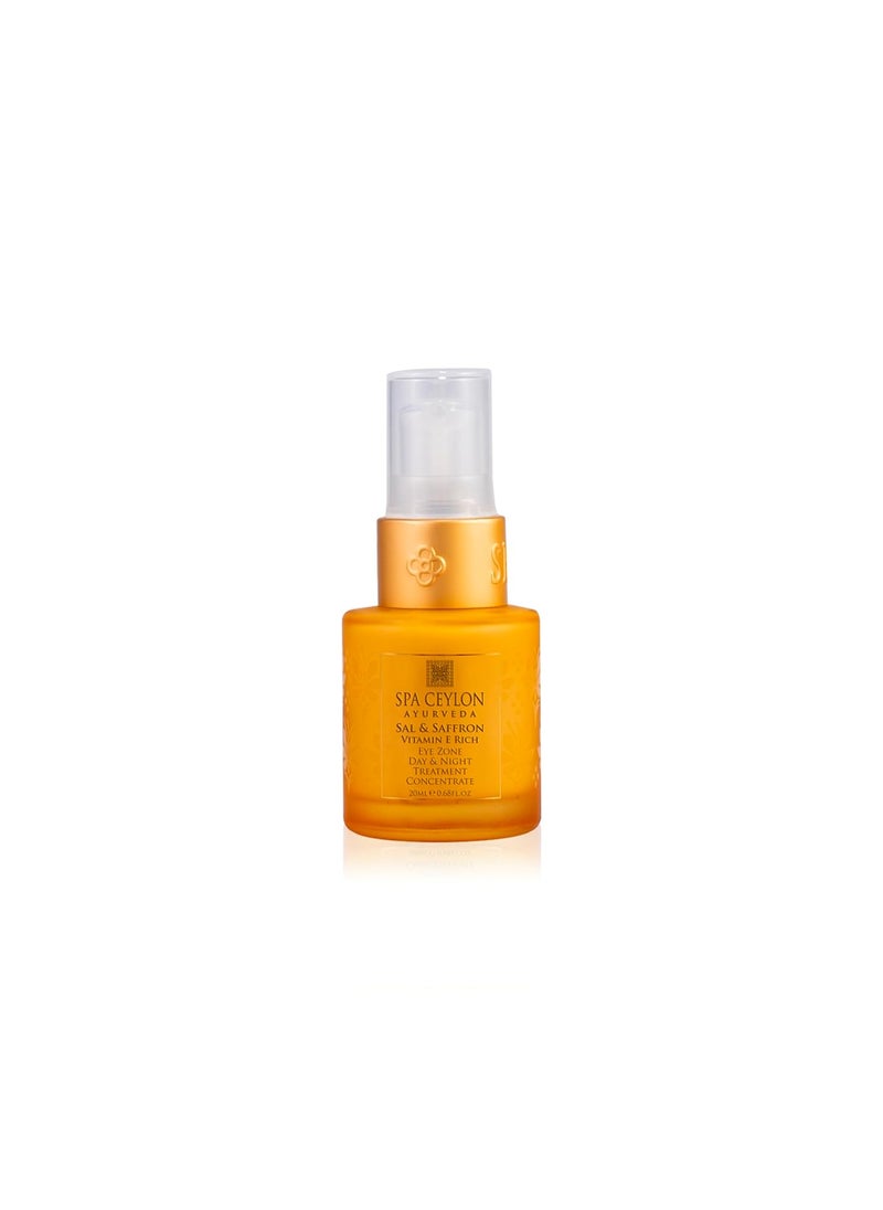 spa ceylon SPA CEYLON Sal  Saffron Eye Zone Treatment Concentrate  Vitamin E Rich for Day  Night with Hyaluronic Acid  Minimizes Discolorations  Puffiness 