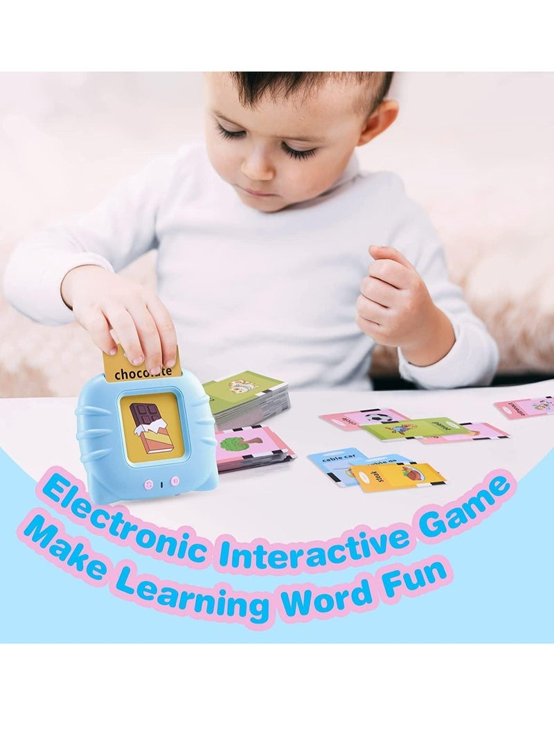 ELTRAZONE Kid Educational Montessori Preschool Animals Audible Flash Cards, 1 to 6 Years, 112 Pieces, Blue - Image 3