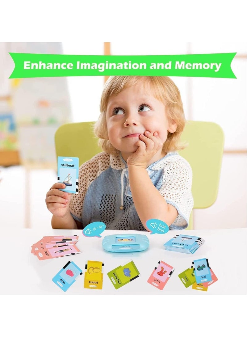 ELTRAZONE Kid Educational Montessori Preschool Animals Audible Flash Cards, 1 to 6 Years, 112 Pieces, Blue - Image 4