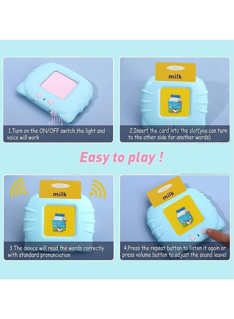 ELTRAZONE Kid Educational Montessori Preschool Animals Audible Flash Cards, 1 to 6 Years, 112 Pieces, Blue - Image 5