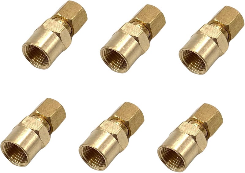 Bumugufu 6 Pcs 1/8" OD x 1/8" NPT Female Compression Union Connector, 1/8 Inch NPT Female to 1/8" OD Straight Coupling Adapter for Oil, Gas, and Non-potable Water - Image 4
