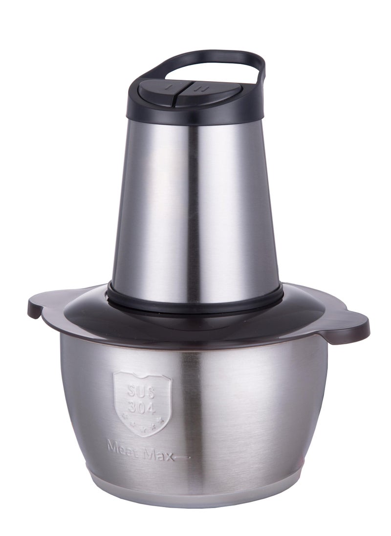 Flexy **FLEXY Food Chopper: 350W Full Copper Motor, 2L Stainless Steel Bowl, 2-Speed Control, Safety Switch, 3D Stainless Steel Blades, Anti-Slip Ring, 2-Year Warranty.** 