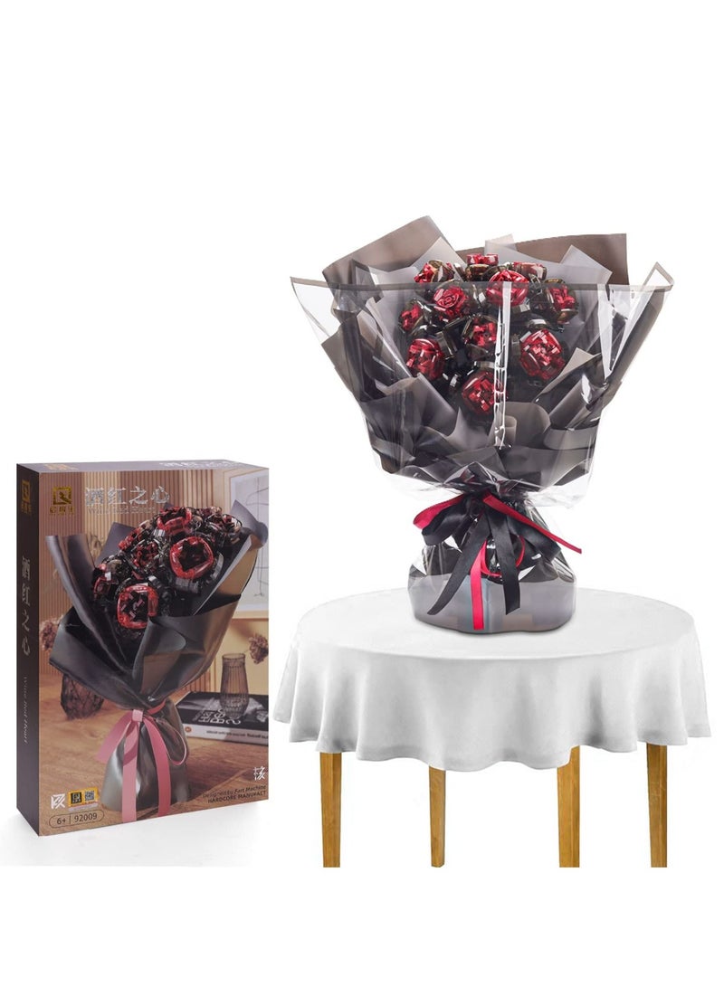 واي آند دي Flower Bouquet Building Block Kits Artificial Flowers Botanical Collection Mini Toys for DIY Gift Rose Decoration - Image 1