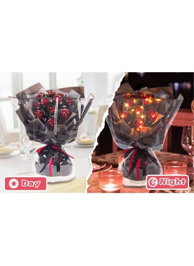 واي آند دي Flower Bouquet Building Block Kits Artificial Flowers Botanical Collection Mini Toys for DIY Gift Rose Decoration - Image 4