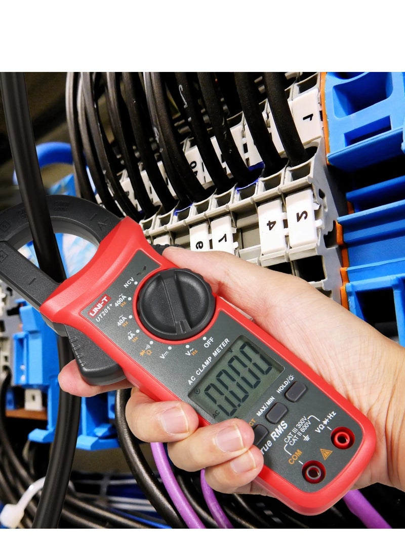 UNI-T UT201+ Digital Clamp Multimeter True RMS Clamp Meter DC/AC Current Voltage Meter NCV AC Current Diode Resistance Clamp r - Image 3