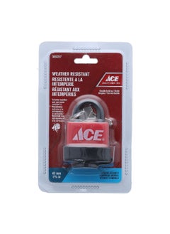 ACE Everlasting and Modern Look Weatherproof Padlock Red and Black 40 mm PADLOCK047 