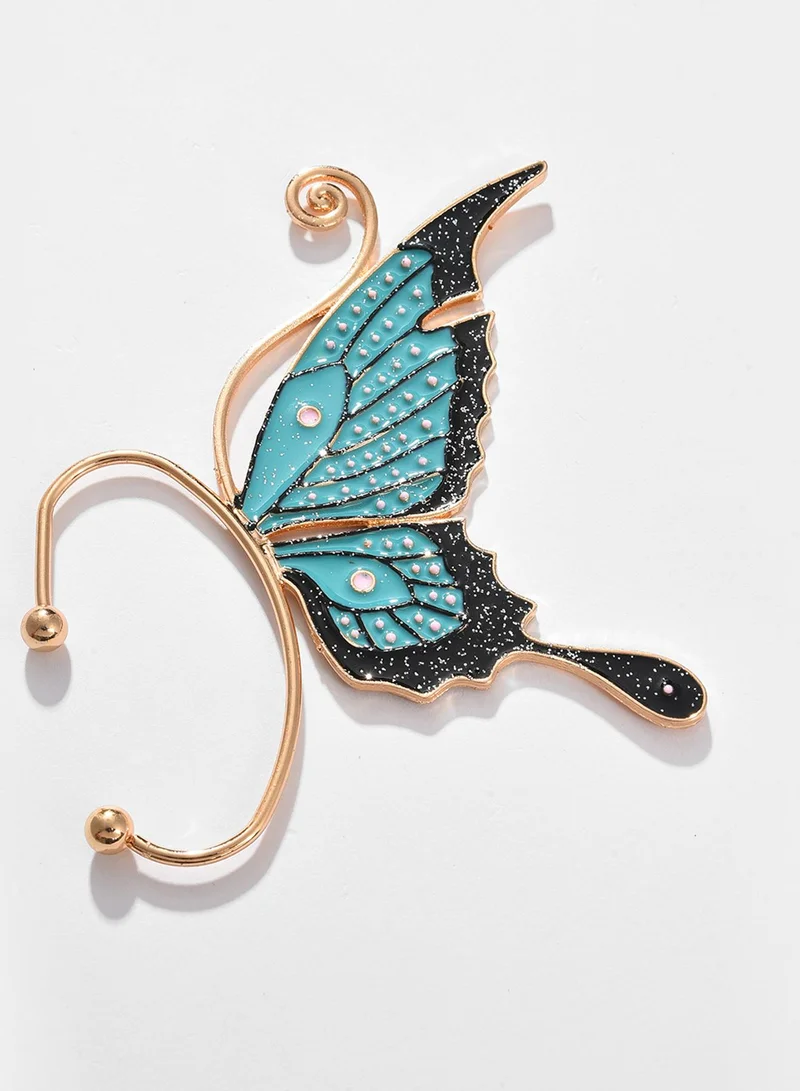 سوهي Blue Contemporary Ear Artificial Cuff Earring Jewellery