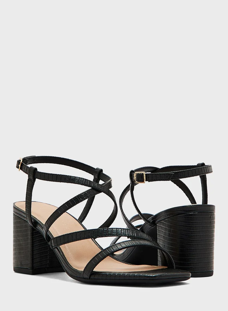 NEW LOOK Wf Taco Mid Heel Sandals