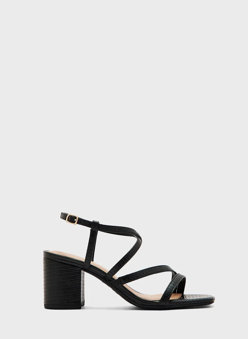 NEW LOOK Wf Taco Mid Heel Sandals