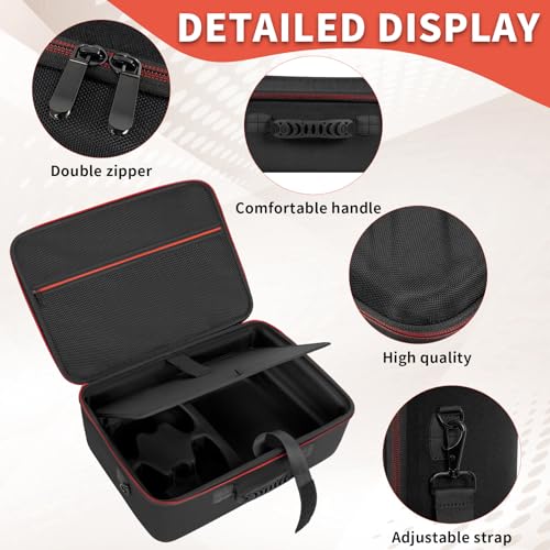 GMAK Hard Shell Carrying Case for PS5, Protective Case Travel Bags Compatible with Playstation 5, DualSense Controllers, Base, Cords and Other Accessories, EVA Storage Bag with Shoulder for PS5, Black - Image 2