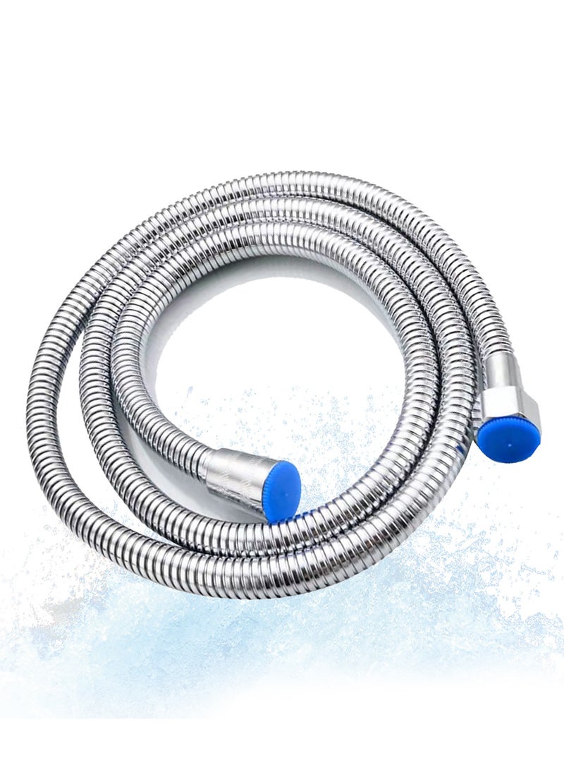 أداندو خرطوم دش حمام من الفولاذ المقاوم للصدأ خرطوم دش مرن مضاد للتآكل خرطوم حديقة معدني بطول 3 أمتار للاستحمام/حمام المقعدة/استحمام الحيوانات الأليفة/الأطفال (أنبوب مشفر من الزنك بقطر 118.1 بوصة من النحاس) - Image 1