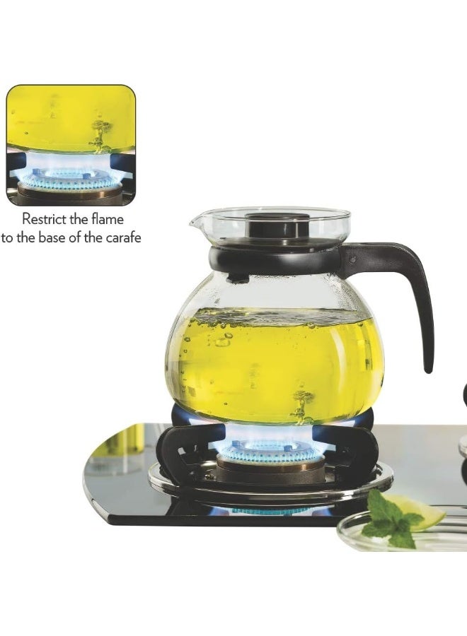 بوروسيل Carafe Flame Proof Glass Kettle With Stainer, 1.5L - Image 4