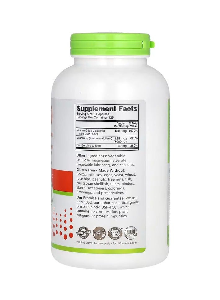 Nutribiotic Immunity Sodium Ascorbate - 250 Capsules - Image 2