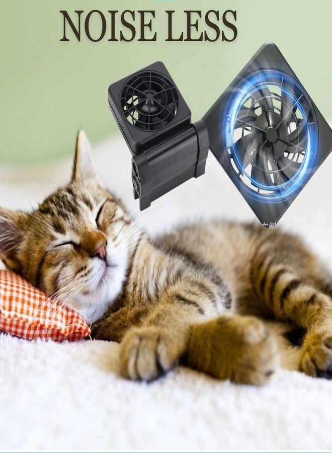 نظام مروحة تبريد حوض السمك برأس واحد من VAYINATO®، مروحة تبريد قابلة لتعديل سرعتي الرياح، مبرد هواء بارد لحوض السمك، مبرد بمشبك قابل لتعديل الزاوية (أسود) من Petzlifeworld - Image 5