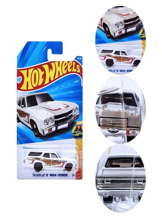 Hot Wheels 70 Chevelle SS Wagon Wagons Ages 3 and Up 110/250 (White) - Image 2