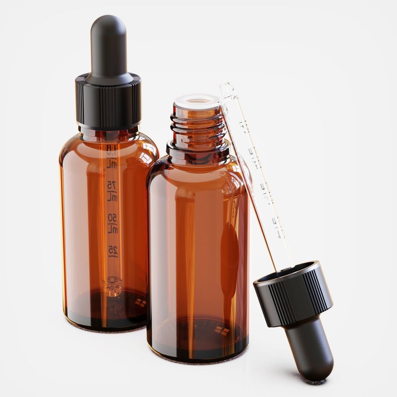 seafulee 30 Pack 1oz Amber Glass Dropper Bottles (30ML) with black Cap and Scaled Pipettes, Mini Small dropper Bottles for Essential Oils,Aromatherapy,Hair oil(Amber 30Pack) - Image 5