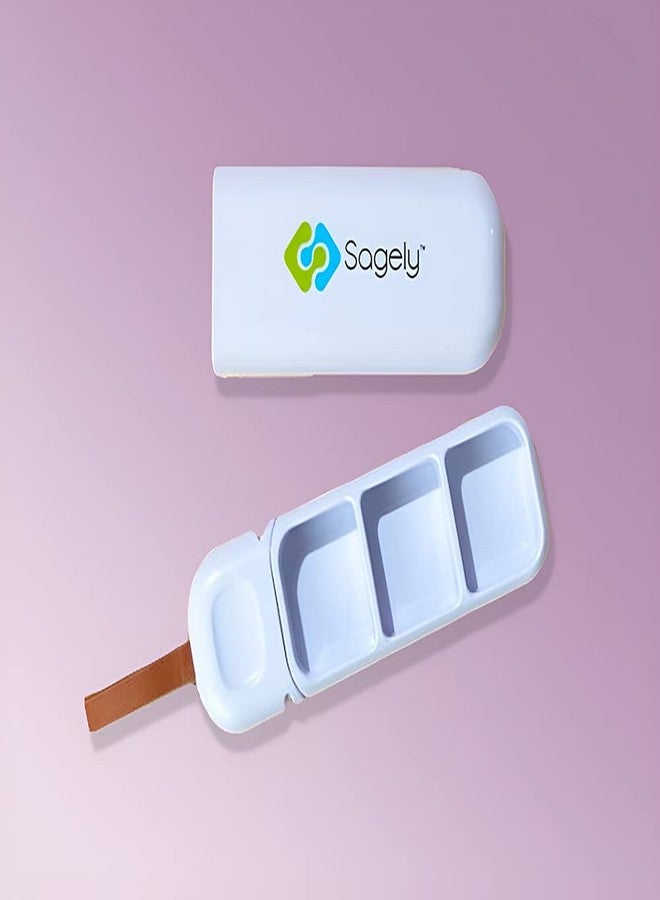Sagely منظم حبوب السفر من سيجلي، علبة حبوب يومية، علبة حبوب طبية لثلاثة أيام، صغير الحجم ومتين وسهل الحمل، مناسب للفيتامينات والمكملات الغذائية. - Image 4
