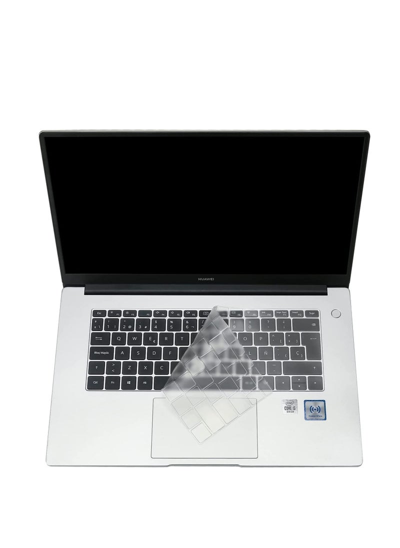 Generic - غطاء لوحة مفاتيح شفاف من مادة TPU متوافق مع هاتف Huawei Matebook X Pro 2022 (14.2 بوصة)/ Matebook 16s/ 14s/ 13s وHuawei Matebook D14 2023، غطاء حماية رفيع للغاية ولوحة مفاتيح - Image 1