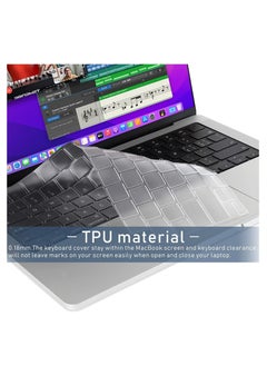 Generic غطاء لوحة مفاتيح شفاف من مادة TPU متوافق مع هاتف Huawei Matebook X Pro 2022 (14.2 بوصة)/ Matebook 16s/ 14s/ 13s وHuawei Matebook D14 2023، غطاء حماية رفيع للغاية ولوحة مفاتيح  - Image 5