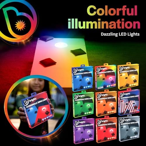 Brightz Cornhole Lights 2-Pack - Cornhole Board Lights Patriotic USA American Flag Design - Cornhole Accessories for Fourth of July 4th Games Memorial Day Activities - Backyard Games for Adults - Image 5