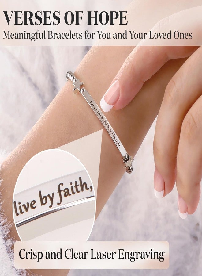 kilofly Set of 3 Bible Verse Bracelet Christian Unique Religious Gift for Women - Love - Image 5